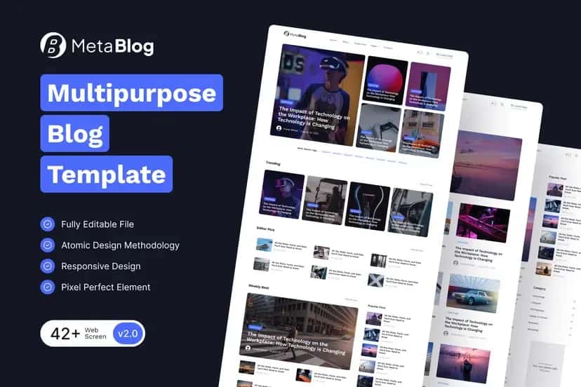 Metablog- Multipurpose Blog Figma Template