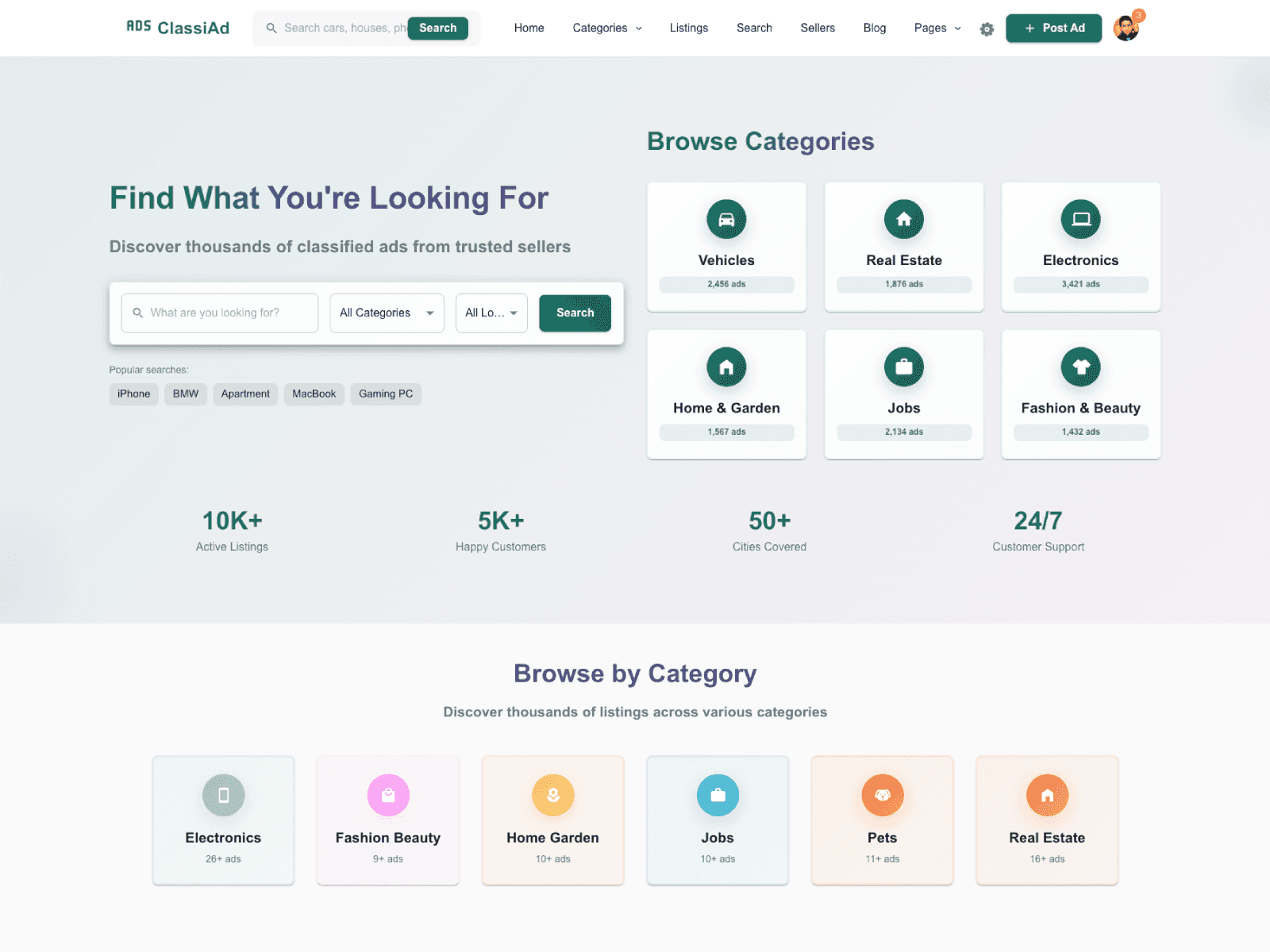 ClassiAd – Classified Ads Website Template