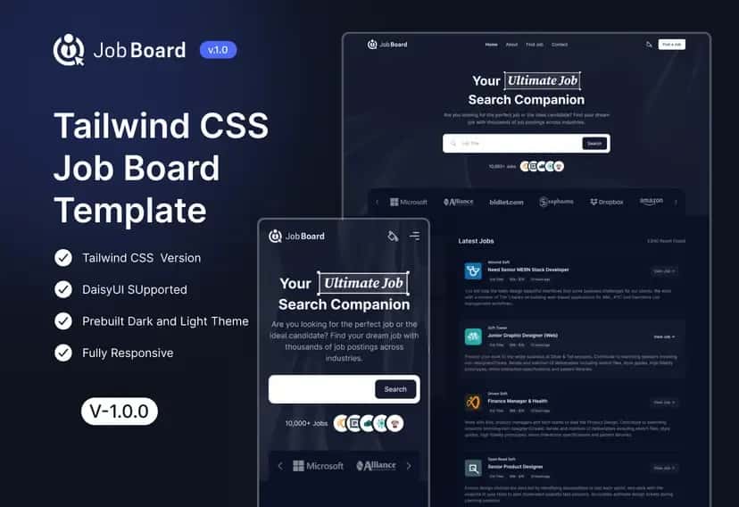 JobBoard- Tailwind CSS Job Board Template